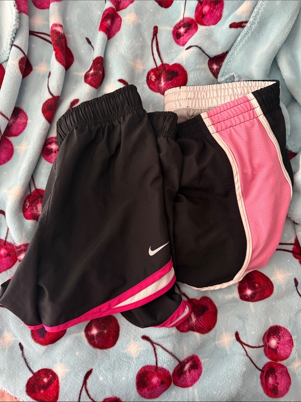 Nike Black Shorts with Pink Trim